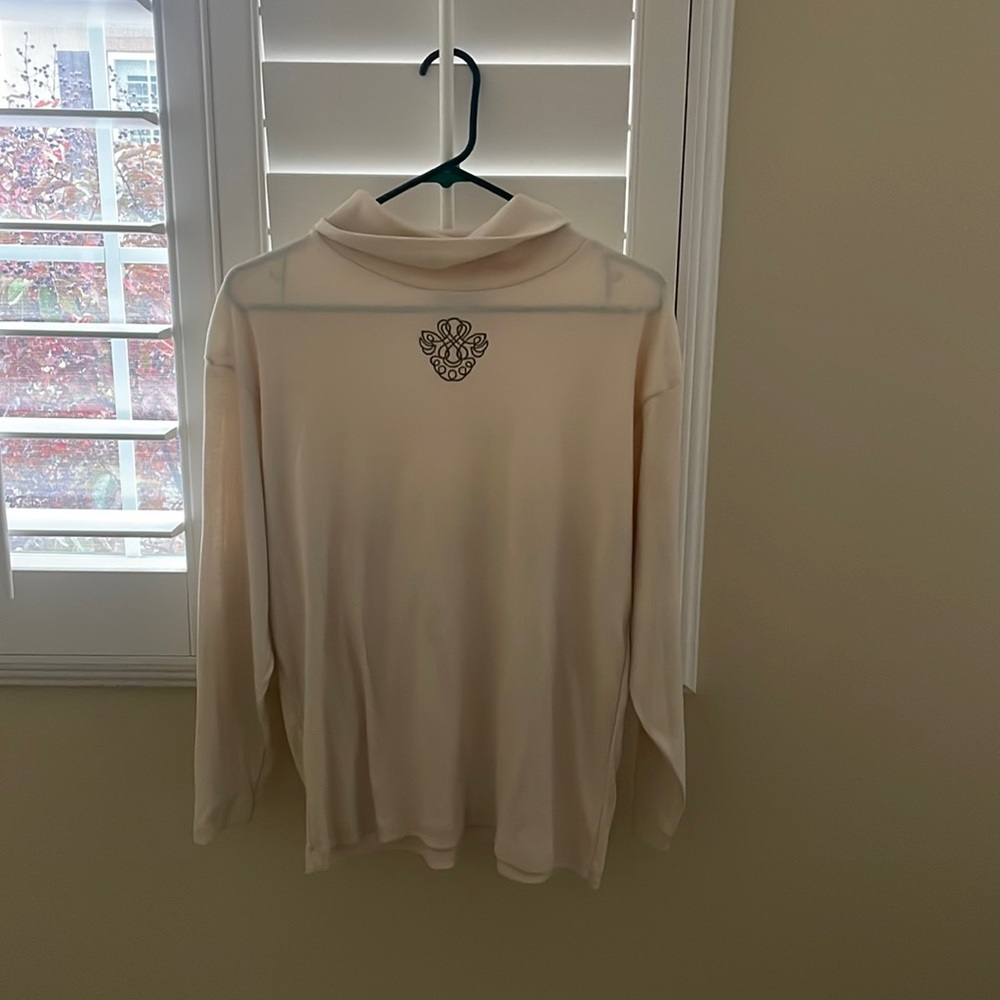 beige turtleneck !!